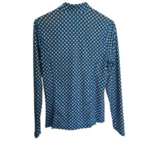 Callaway Blue Geo Print 1/4 Zip Golf Pullover Medium - Picture 4 of 5